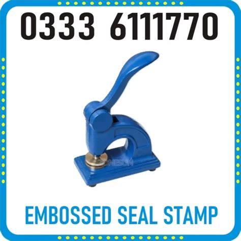 Embossed Seal Stamp Maker in Pakistan | Brass Seal Maker