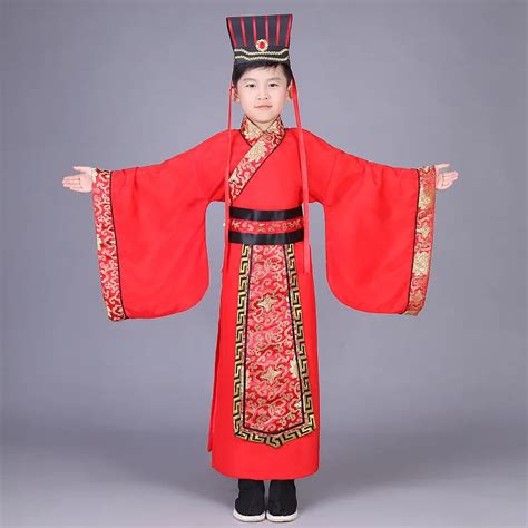 ₩33,396에서 스테이지 착용 Hanfu 드레스 고대 중국 전통 의상 남자 아이들을위한 소년 코스프레 아이 의류 레드 당나라 ...