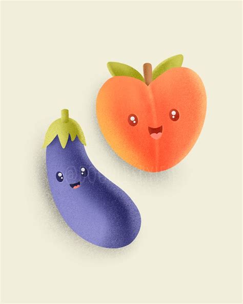 🍑 Peach & 🍆Eggplant in love