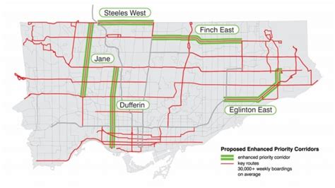 TTC 'transit priority' plan could give buses exclusive lanes on 5 major roads | CBC News