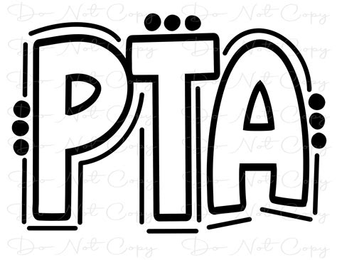 PTA Doodle Letters Sublimación PNG y SVG Arte digital - Etsy México