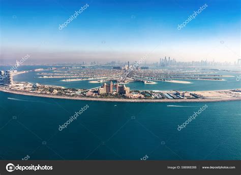 Dubai Palm Jumeirah Island Aerial View United Arab Emirates View Stock Photo by ©Photocreo 586968388