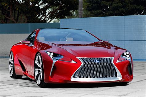 Fondos de Pantalla Lexus 2012 LF-LC Rojo Metálico Frente Coches descargar imagenes