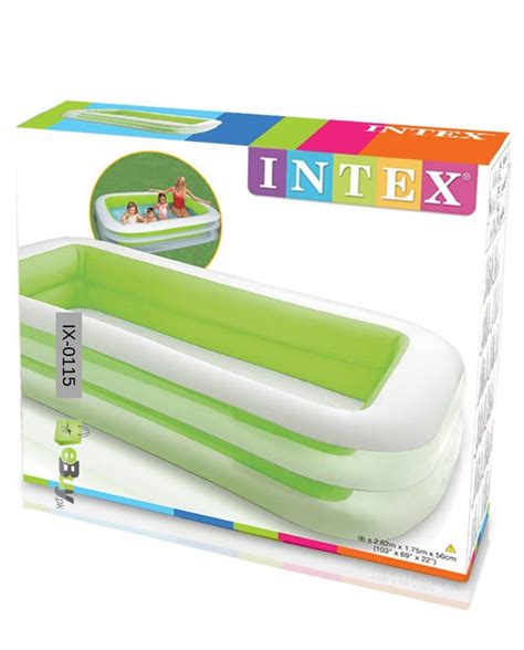 Intex Inflatable Rectangular Pool (Green) | eBuy.pk