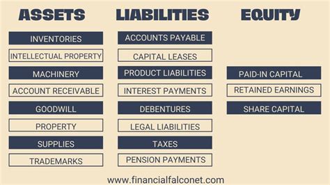 List of assets, liabilities, and equity | Finance literacy, Equity ...