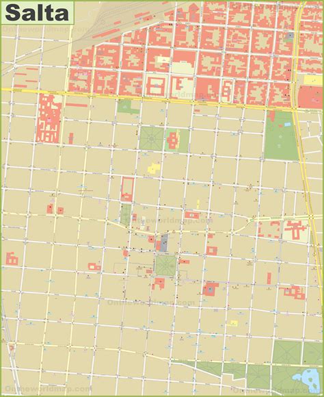 Salta city center map - Ontheworldmap.com