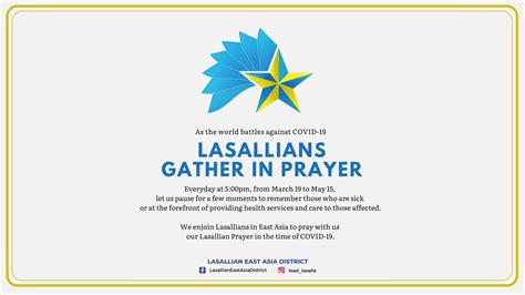 Prayer Of Lasallians In The Time Of COVID-19 | Lasallian East Asia District