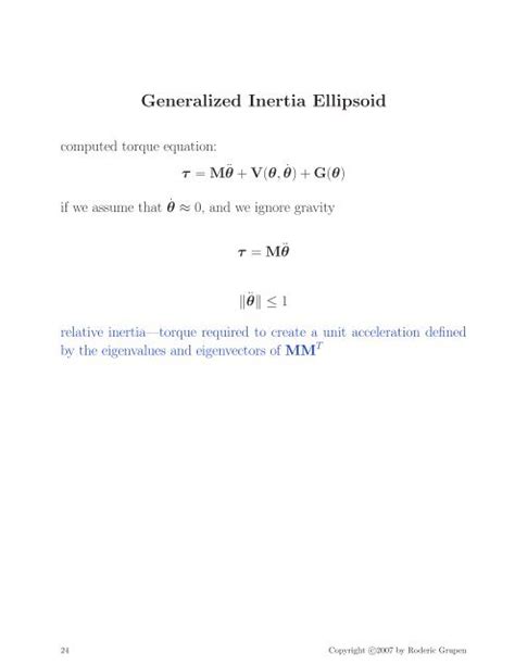 Generalized Inertia Ellipsoid