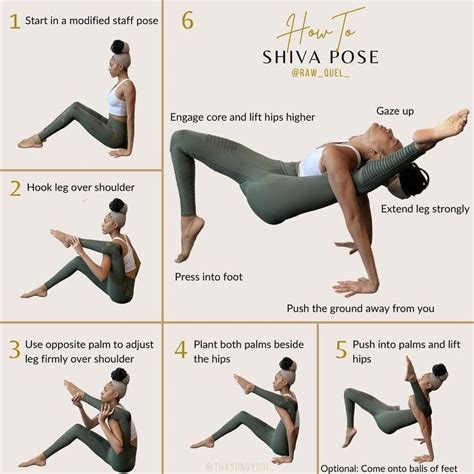 Shiva Pose 👩🏿‍🏫 Step by Step | Poses, Muscle, Hips