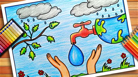 World Water Day Drawing | World Water Day Poster | Save Water Save Life ...