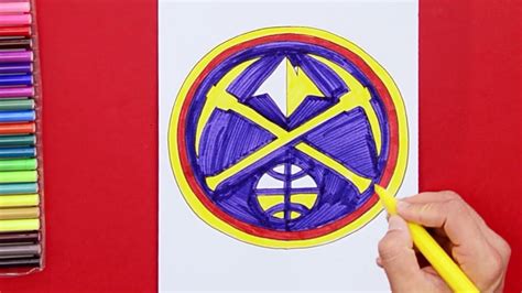 How to draw Denver Nuggets Logo (NBA Team) - YouTube