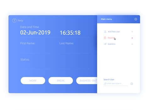 UI Design - Main menu - Time and attendance software by Nenad Tosic on ...