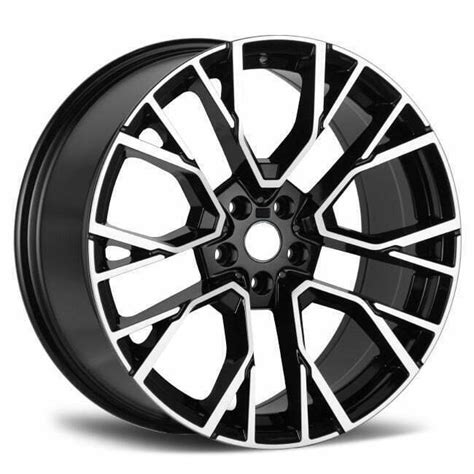 REP 7101 BLACK MACHINED FACE 22X9.5 5X112 WHEEL ONLY - CNC Wheels