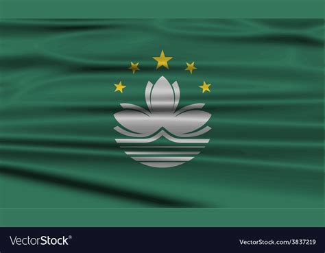 Flag of macau with old texture Royalty Free Vector Image