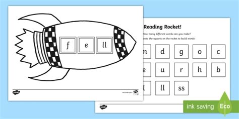 Phonic Reading Rocket Activity Mat