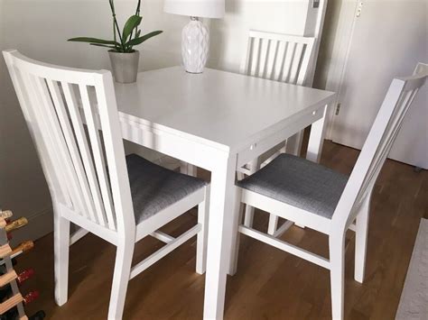 IKEA EKEDALEN Extendable White Table + 3 Dining Chairs - South East London Based | in London ...