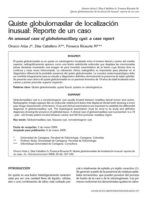 (PDF) An unusual case of globulomaxillary cyst: A case report