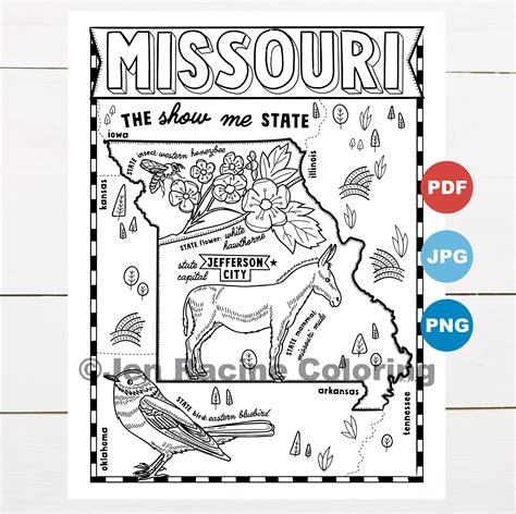 Missouri State Flag Coloring Coloring Pages