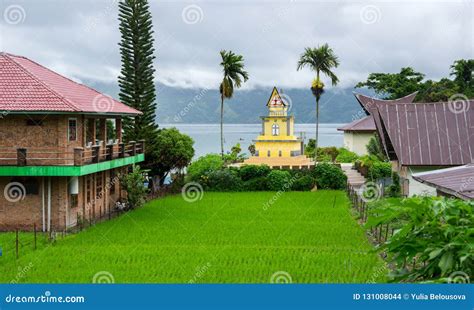 View of Island Samosir on Lake Toba Stock Photo - Image of island ...