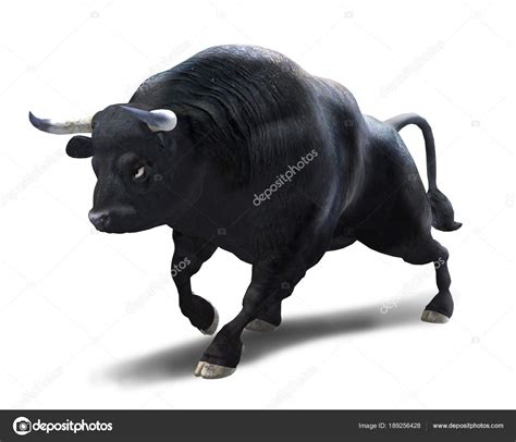 Raging Bull Attacking Isolated on White Stock Photo by ©ratpack2 189256428