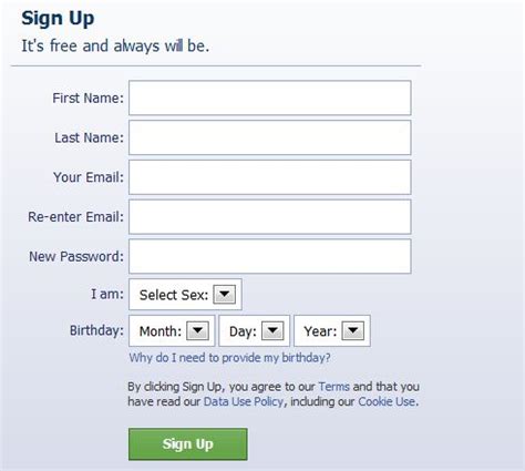 How to Sign up / Create a Facebook Account?