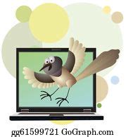 320 Funny Bird And Notebook Clip Art | Royalty Free - GoGraph
