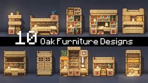 10 Oak Furniture Designs: Minecraftbuilds | Casas minecraft, Mansión de ...