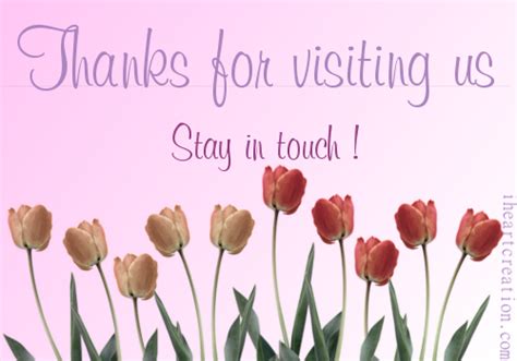 Thanks For Visiting. Free Stay in Touch eCards, Greeting Cards | 123 Greetings