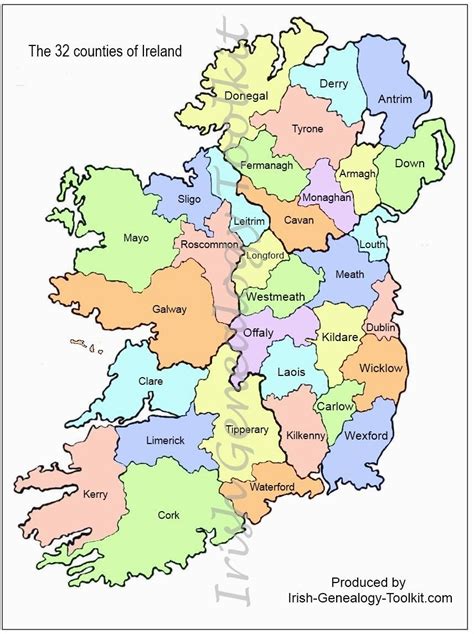 Map southern Ireland Counties – secretmuseum