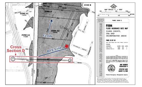 FIRM with section showing property as red square in gray shaded area ...