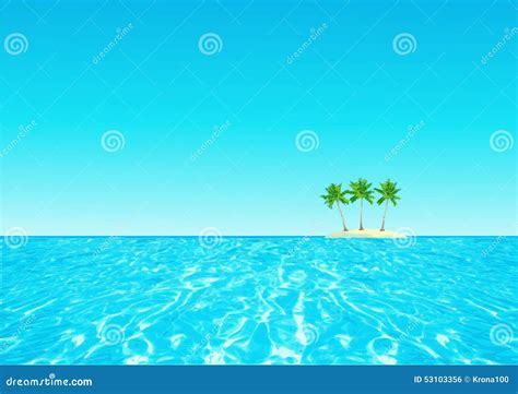 Background Abstract Ocean, Palms End Blue Sky Stock Vector - Illustration of document ...