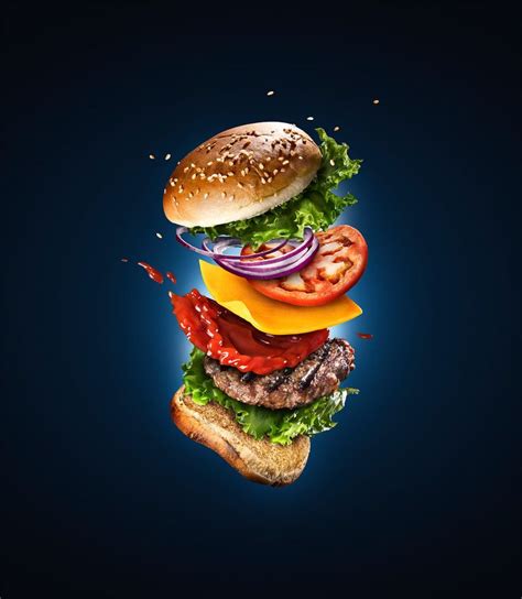 Creative Food Photography: Flying Burger - Workshop #68 Photigy School Of Photography | Food ...