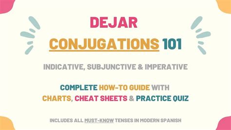 Dejar Conjugation 101: Conjugate Dejar In Spanish - Tell Me In Spanish