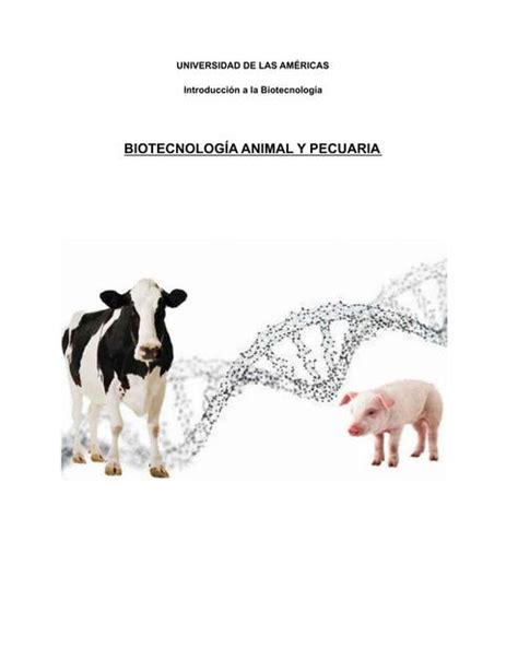 Biotecnología Animal y Pecuaria | CINTHYA VITERI | uDocz