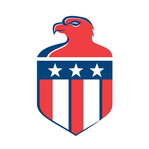 American Bald Eagle Head Flag Shield Retro 11885654 Vector Art at Vecteezy