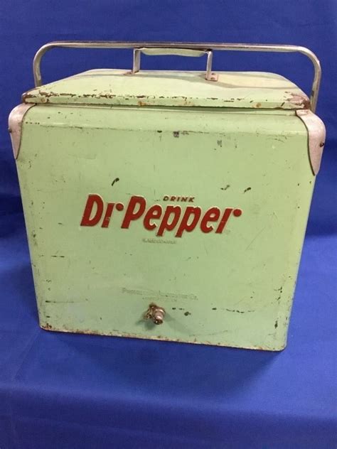 DR. PEPPER DRINK COOLER ICE CHEST MADE BY PROGRESSIVE REFRIGERATOR CO.