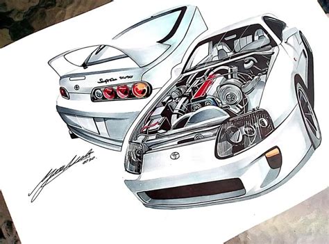 Mk4 Supra Drawing but there is a catch... I call it, the "Troll" Supra : r/Toyota