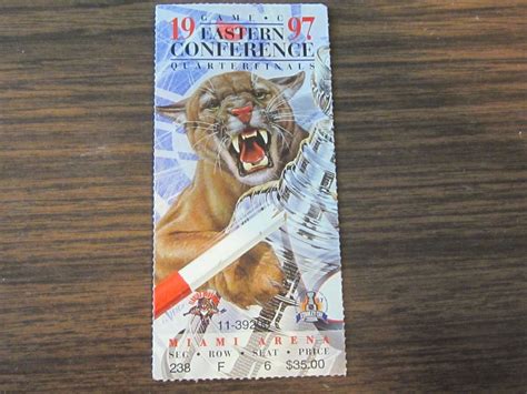 Florida Panthers 1996-97 Eastern Conference Quarterfinals Ticket Stub vs Rangers | eBay