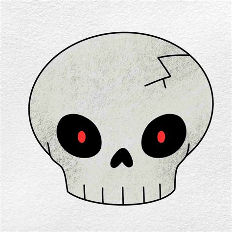 Scary Skull Drawing - HelloArtsy