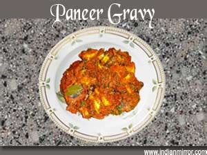 Paneer gravy a microwave recipe