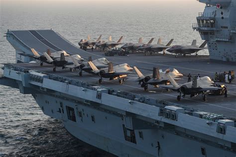 HMS Queen Elizabeth fully loaded with F-35Bs ready for exercise - Naval Technology