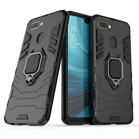 OPPO A12 Case Shockproof Armor Hard Plastic Ring Back Cover Phone Case OPPO A12 A 12 OPPOA12 ...