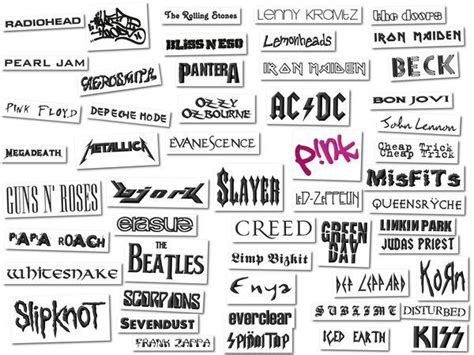 Rock Band Name Logo Embroidery Designs