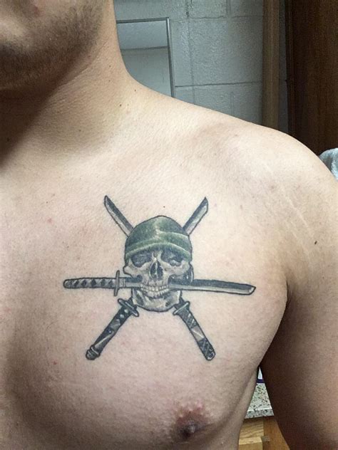 My Roronoa Zoro tattoo for the 20th anniversary : r/OnePiece