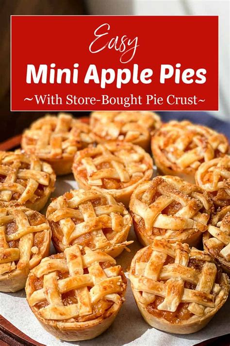 Easy Mini Apple Pies - Individual apple pies made in a muffin tin with ...