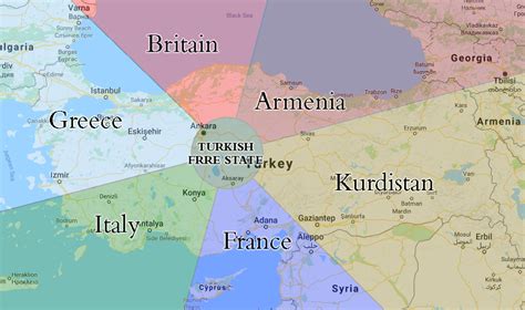 Proposed Partition of the Ottoman Empire (1917, Colourized) : r/mapporncirclejerk