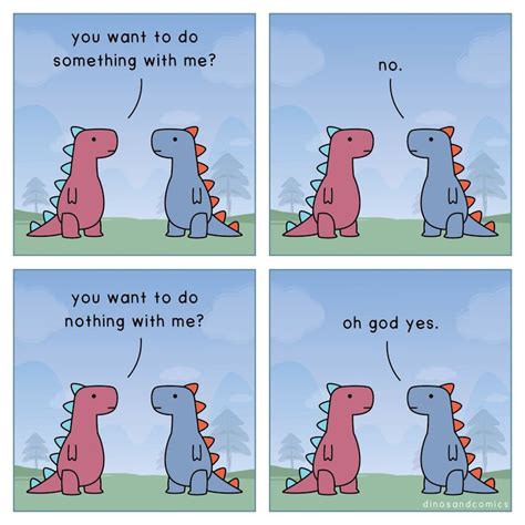 dinosaur on Twitter | Relationship comics, Cute funny quotes, Cute comics