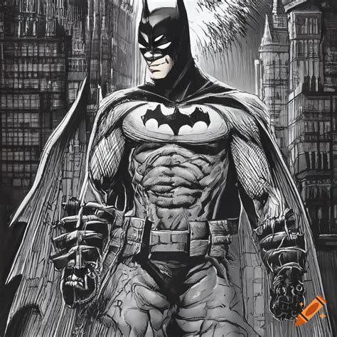 Batman drawn by kentaro miura in the style of berserk, detailed manga ...