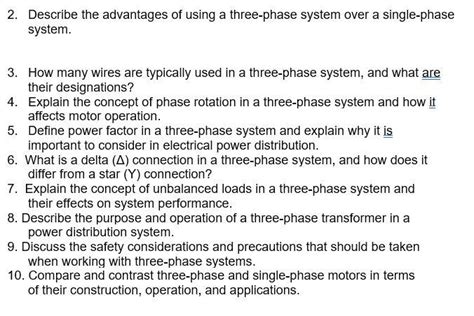 Solved 2. Describe the advantages of using a three-phase | Chegg.com