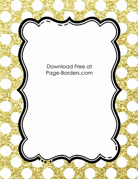 Free Polka Dot Border Templates in 16 Colors | Instant Download